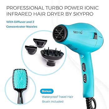 Amazon.com : Turbo Ionic Blow Dryer with Attachments | Quiet